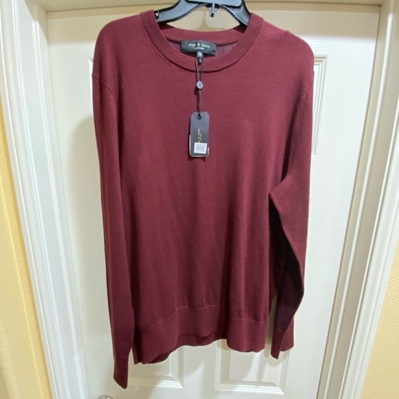 rag & bone Other - rag and bone Barrow Burgundy Slim Crew Pullover​​​​​​​​​​​​